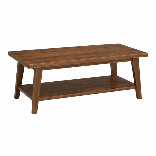 Couchtisch mit Ablage Akazien-Massivholz Braun Rechteckig 110 x 60 x 45 cm